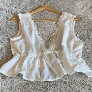 Deep v, cropped tank top